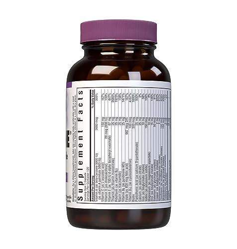 Bluebonnet Nutrition Multi One (With Iron) Vegetable Capsules, Complete Full Spectrum Multiple Vitamin Supplement, B Vitamins, Gluten & Milk free, kosher, 4 Month Supply, 120 Count