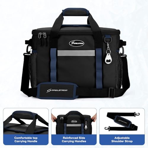 Maelstrom Soft Cooler Bag,Collapsible Soft Sided Cooler,24/30/60/75 Cans Beach Cooler,Ice Chest,Large Leakproof Camping Cooler,Portable Travel Cooler for Grocery Shopping,Camping,Road Trips