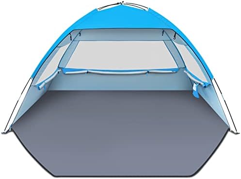 Gorich Beach Tent Sun Shelter for 3/4-5/6-7/8-10 Person with UPF 50+ UV Protection, Lightweight & Easy Setup Beach Shade Canopy, Portable Beach Shade Tent Beach Cabana