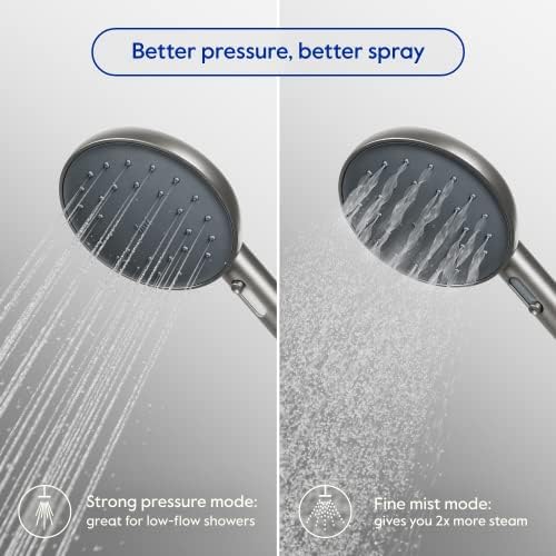 hai Smart Shower Head, Bluetooth Handheld Water Saving Showerhead with Adjustable High Pressure to Spa-Like Mist, Stainless Steel, Easy Installation, Customizable LED Lights, Citron, 1.8 GPM