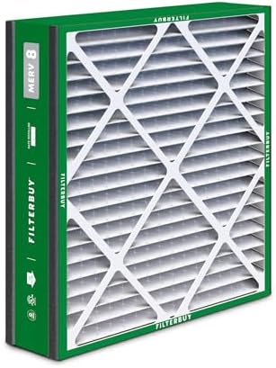 Filterbuy 20x25x5 Air Filter MERV 8 Dust Defense (2-Pack), Pleated HVAC AC Furnace Air Filters for Trion Air Bear, Generalaire, Skuttle, and More (Actual Size: 19.63 x 24.13 x 4.88 Inches)