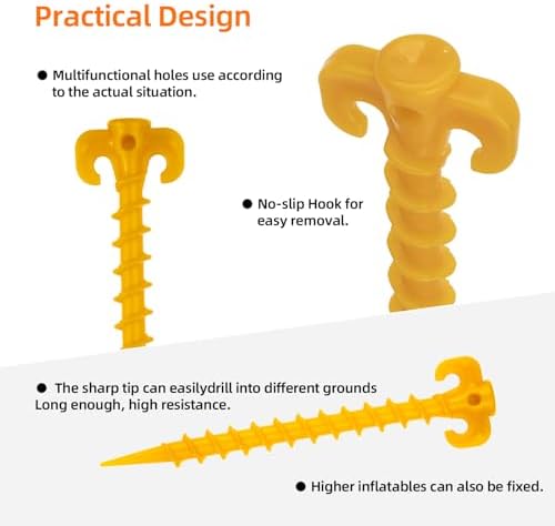 20+2PCS Tent Stakes Heavy Duty Camping Stakes,AVOFOREST 9.8Inch Non-Rust Metal Tent Pegs Ground Stakes Tent Spikes Camping,Garden,Hiking Orange