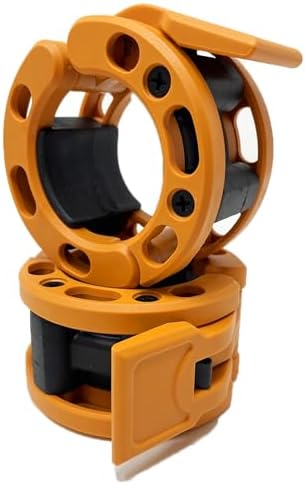 Clout Fitness Olympic Barbell Clamps Collars Quick Release Pair of Locking Weight Clips Fit 2 Inch Barbell for Weightlifting