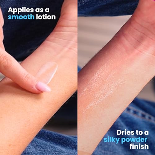 Super Fresh Body Powder Lotion, Talc Free, Anti-Chafing, Deodorizing - No Mess Body Powder for Men and Women, 4 fl oz - 2 Pack