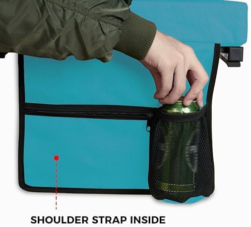 SPORT BEATS Stadium Seats with Back Support Bleacher Chairs with Back and Cushion Thick Padded Bleacher Seats Includes Shoulder Strap