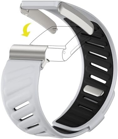 Comfort Durable Silicone Wristband Compatible with WHOOP 4.0 Band, Soft Silicone Sports Loop Strap for Men & Women, with U Shapped Connector