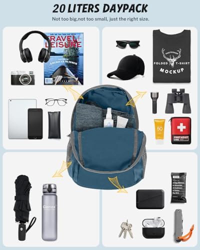Gonex Ultra Lightweight Packable Backpack 20L Daypack Handy Foldable Camping Outdoor Travel Cycling Backpacking