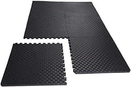 BalanceFrom Puzzle Exercise Mat with EVA Foam Interlocking Tiles for MMA, Exercise, Gymnastics and Home Gym Protective Flooring, Multiple Sizes and Colors