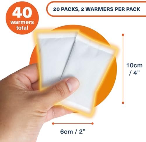 Bramble Hand Warmers Disposable Bulk Up to 10 Hours of Heat for Cold Weather, Ski, Camping & Outdoor Activities | Air Activated Instant Heat Packs for Body, Feet, Adult & Kids