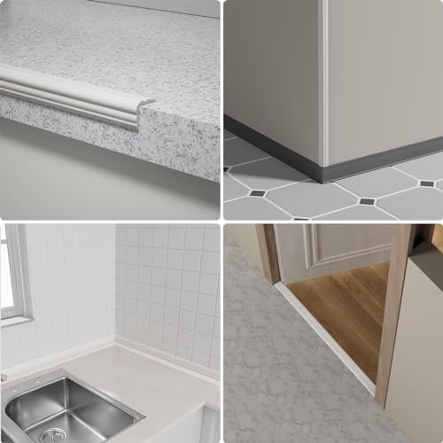 Wall Corner Protector & Edge Guard, Peel and Stick Wall Trim Moulding Inside & Outside Corner Molding Trim Caulk Strip, Self Adhesive Trim for Wall Edge,Ceiling, Countertop, 1.6” W x20’ L,White