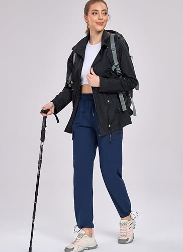 Oalka Women's Hiking Pants Water Resistant Quick Dry Cargo Pockets Pants