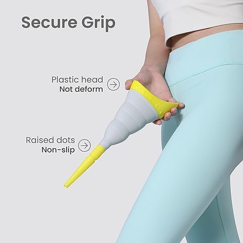 TRIPTIPS Pee Conch Foldable Female Urinal Device Portable Urinal for Women Pee Funnel for Women Travel, She Pee Cup for Women Stand to Pee Womens Urinal Funnel with Tube Case