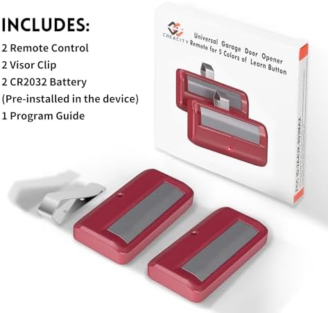 2 for Chamberlain Craftsman Garage Door Opener Remote 891LM 971LM Universal,Red