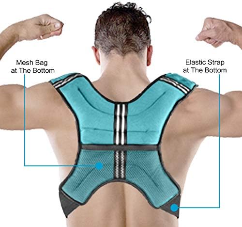 Weighted Vest Weight Vest for Men Women Kids Weights Included, Body Weight Vests Adjustable for Running, Training Workout, Jogging, Walking