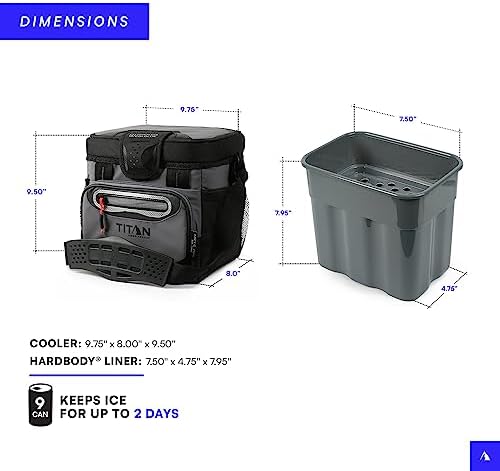 Arctic Zone Titan Deep Freeze Cooler - Zipperless Hardbody Cooler - Small & Large Capacity- Beach & Camping Cooler - Deep Freeze Insulation, HardBody Liner, and SmartShelf