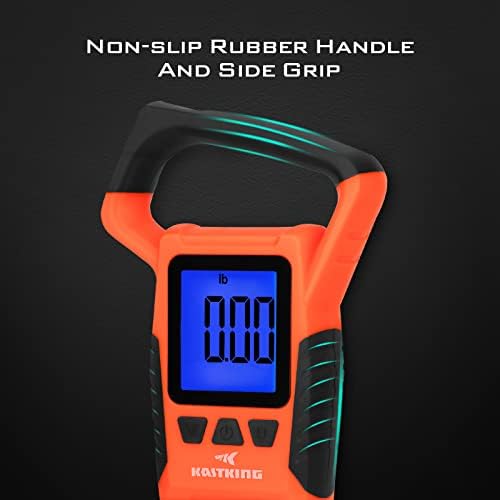 KastKing Fish Scale, WideView Floating Waterproof Digital Scale, 2.5” Large LCD Display, 110lb Capacity, Multi-Mode Pound/Ounces & Kilograms, Stores up to 9 Weights, Fishing Gifts for Men