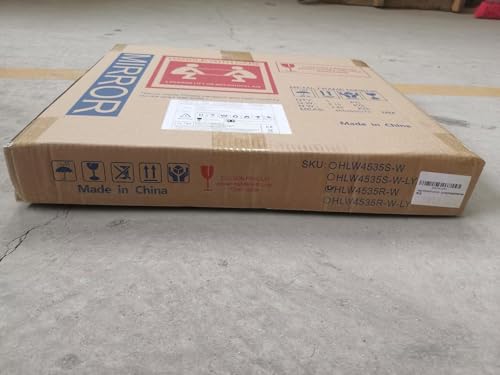 Hasipu Vanity Mirror with Lights, 32" x 22" LED Makeup Mirror, Lighted Makeup Mirror with Dimmable 3 Modes, Touch Screen Control Vanity Mirror Round White