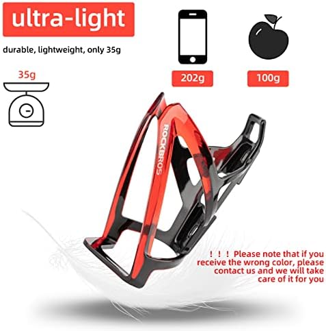 ROCKBROS Bike Water Bottle Holder Ultra-Light Bicycle Bottle Cages with Screws Tool, Universal Bike Cup Holder for Road MTB Mountain Bikes Cycling Accessories(2 Pack)