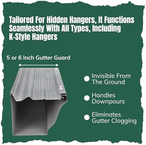 A-M Gutter Guard - Heavy Duty Lifetime Quality Aluminum Leaf & Debris Protection for 5-inch and 6-inch (5 Inch-200 Feet, Mill Finish) - Made in The USA