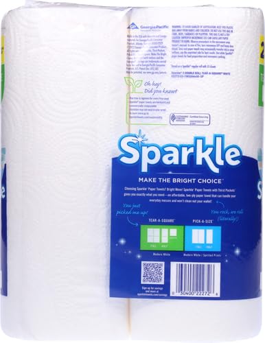 Sparkle Pick-A-Size Paper Towels, 24 Double Rolls = 48 Regular Rolls, Everyday Value Paper Towel with Full and Half Sheets