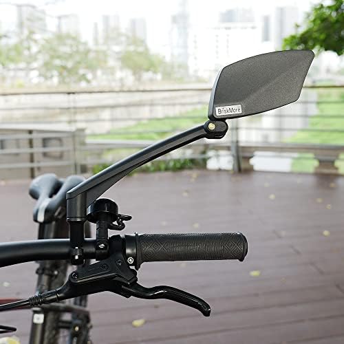 Handlebar Bike Mirror, Scratch Resistant Glass Lens, Ajustable and Rotatable Safe Rearview Bicycle Mirror