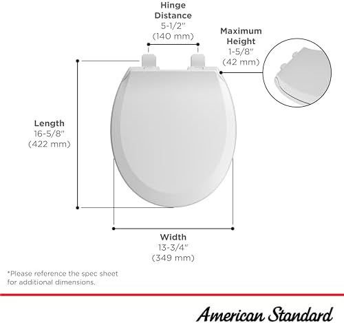 American Standard 5503B00B.020 Transitional Slow-Close Round Front Toilet Seat, White
