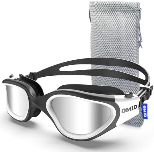 OMID Swim Goggles, P2 Polarized Swimming Goggles for Men Anti-fog Goggles Swimming for Adult Women