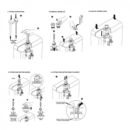 Dual Flush Push Button for Ideal Standard E4447AA for 261.157.00.1 Twico Valve