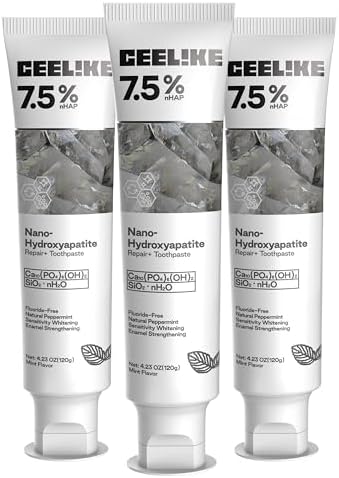 CEELIKE Hydroxyapatite Toothpaste for Advanced Enamel Protection, Gentle and Effective Formula, Fluoride-Free Toothpaste for Sensitive Teeth, 4.23oz (3)