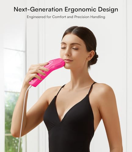 INIA Laser Hair Removal with Ice-Cooling Care for Women and Men, Painless at-Home IPL Hair Remover for Coarse Hair in Bikini and All Body Areas, Latest Generation for Effective Results (Hot Pink)