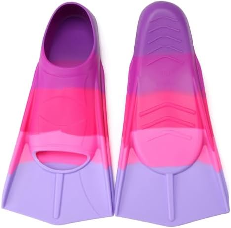 Kids Swim Fins,Short Kids Fins Youth Swimming Flippers for Lap Swimming Training for Children Girls Boys Beginners