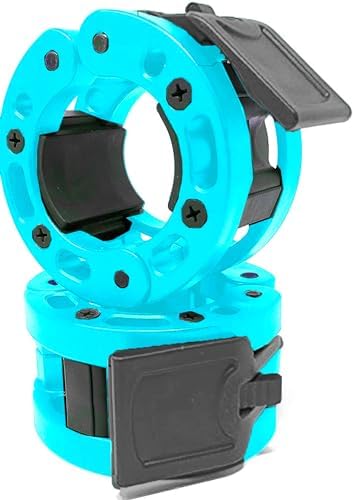 Clout Fitness Olympic Barbell Clamps Collars Quick Release Pair of Locking Weight Clips Fit 2 Inch Barbell for Weightlifting