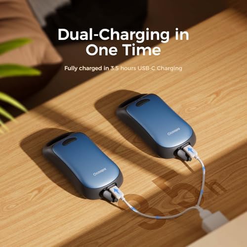 OCOOPA Magnetic Hand Warmers Rechargeable 2Pack, IP45 Water Resistant, UL Certified, Ergonomic Electric Hand Warmer, Up to 9hrs, Pocket Size, Raynauds, Golf, Outdoor, Tech Gifts for Men, UT4 Urban