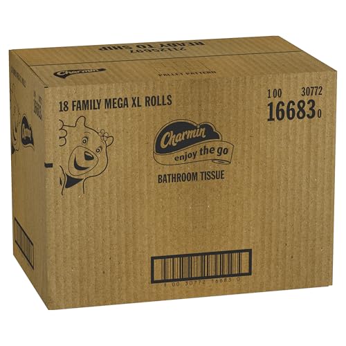 Charmin Toilet Paper Ultra Strong Clean Touch, 18 Family Mega XL Rolls = 126 Regular Rolls