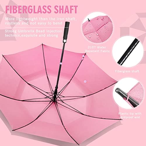 ZOMAKE Automatic Open Extra Large Golf Umbrella 51/54/62/68 Inch, Double Canopy Vented Windproof Oversize Stick Umbrellas for Rain
