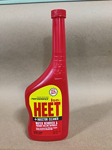Heet Iso-HEET Water Remover And Premium Fuel Line Antifreeze + Injector Cleaner Helps Increase Gas Mileage Improves Engine Performance Year Round Performance, 12 fl. oz. (28202) , Red