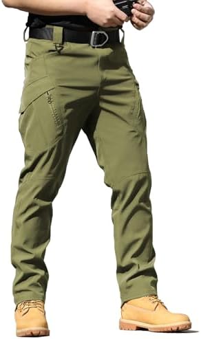 AUTIWITUA Men's Tactical Cargo Pants Water Resistant Lightweight Hiking Pants Outdoor Work Pants with Multi Pockets(No Belt)