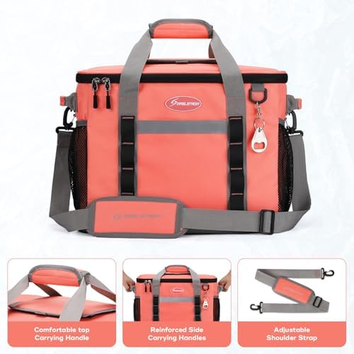 Maelstrom Soft Cooler Bag,Collapsible Soft Sided Cooler,24/30/60/75 Cans Beach Cooler,Ice Chest,Large Leakproof Camping Cooler,Portable Travel Cooler for Grocery Shopping,Camping,Road Trips