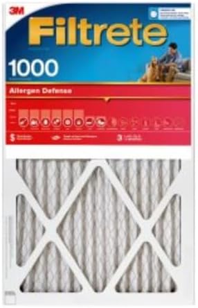 Filtrete 16x24x1 AC Furnace Air Filter, MERV 11, MPR 1000, Micro Allergen Defense, 3-Month Pleated 1-Inch Electrostatic Air Cleaning Filter, 4 Pack (Actual Size 4-Pack 23.813x15.813x0.656 in)
