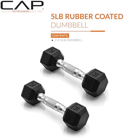 CAP Barbell Coated Dumbbell Weight | Multiple Options Pairs & Sets