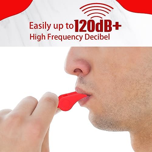 Honoson 100 Pcs Whistle for Adults with Lanyard Plastic Safety Emergency Whistle Survival Loud for Lifeguard Coaches Hiking Self Defense Outdoor Camping Accessories