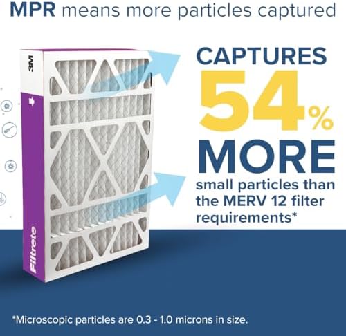Filtrete 20x25x4 AC Furnace Air Filter, MPR 1550, MERV 12, Fits Lennox & Honeywell, Allergen, Electrostatic Air Cleaning Filter, 2-Pack (actual size 19.88 x 24.63 x 4.31)