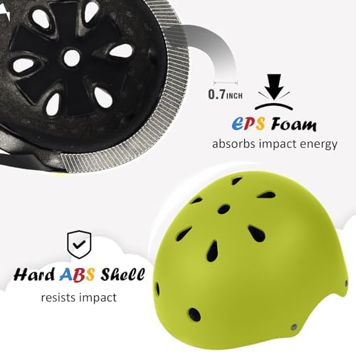 Kids Bike Helmet, Adjustable and Multi-Sport, from Toddler to Youth, 3 Sizes