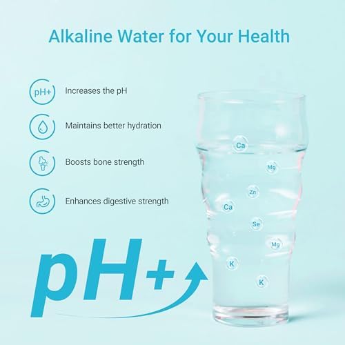 AQUA CREST Alkaline Water Filter, Intended for Brita® Pitchers and Dispensers, Everyday, UltraMax, Metro+, XL and More, NSF Certified, 2 Months, 3 Count, Mineralized Alkaline Water, Increases Water PH