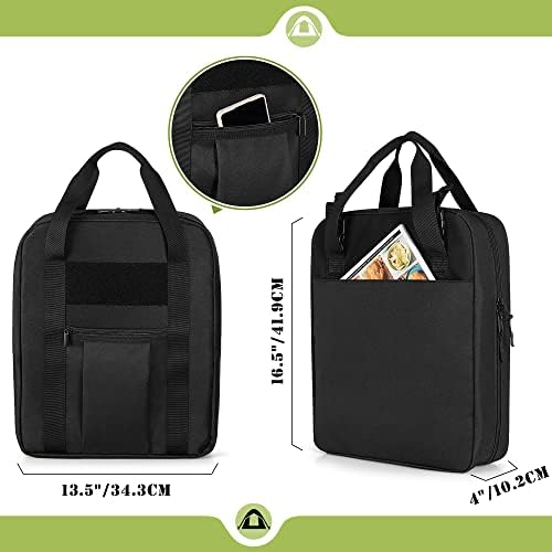 Hanging Camp Utensil Organizer with Towel Paper Holder, Portable Camping Kitchen Cookware Bag for Knives, Forks, Spoons & More, Outdoor Cooking Tools Storage Box for Travel & Hiking, Bag Only