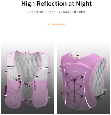 ECOHUB Running Hydration Vest Backpack, Lightweight Breathable Pack with 2L Water Bladder Bag Daypack for Hiking Trail Running Cycling Race Marathon for Women Men