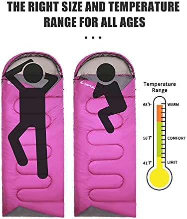 Sleeping Bags for Adults Backpacking Lightweight Waterproof- Cold Weather Sleeping Bag for Girls Boys Mens for Warm Camping Hiking Outdoor Travel Hunting with Compression Bags