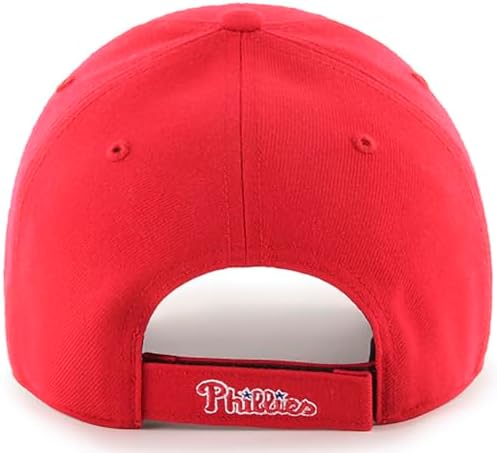 47 Brand MLB Team Color Primary Logo MVP Adjustable Structure Baseball Cap Hat, Adult One Size Fits All