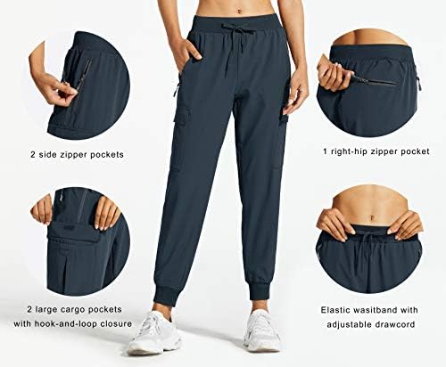 Libin Women's Cargo Joggers Lightweight Quick Dry Hiking Pants Athletic Lounge Casual Travel Petite/Regular/Tall