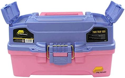 Plano 2-Tray Tackle Box with Dual Top Access, Periwinkle/Pink, One Size (620292)